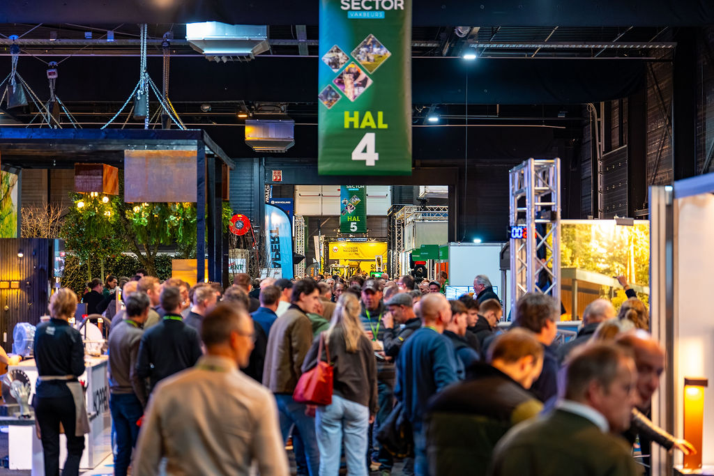 De Groene Sector Vakbeurs bracht van 13 tot en met 15 januari 16.112 vakprofessionals samen in de Evenementenhal Hardenberg. (foto: KevinvlPhotography)